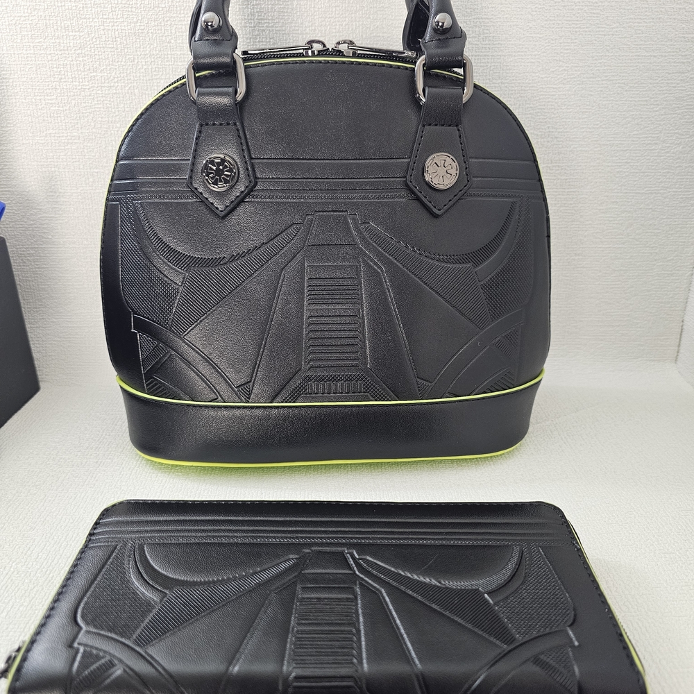 National Star Wars Day Loungefly Deathtrooper Satchel Purse And Wallet Set NWOT - Picture 3 of 16